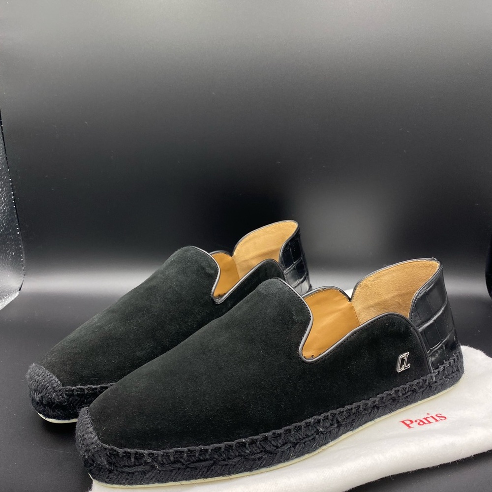 Authentic, brand new! Christian Louboutin Suede Espadrilles Espadon loafers